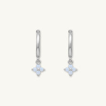 Clover Opal Hoop Earrings