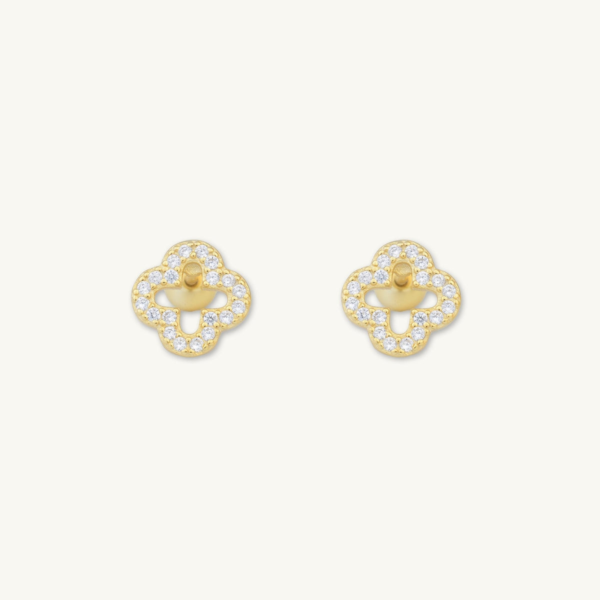 Clover Sapphire Barbell Stud Cartilage Earrings