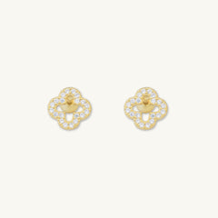 Clover Sapphire Barbell Stud Cartilage Earrings