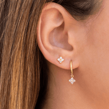 Clover Sapphire Hoop Earrings