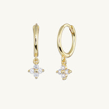 Clover Sapphire Hoop Earrings