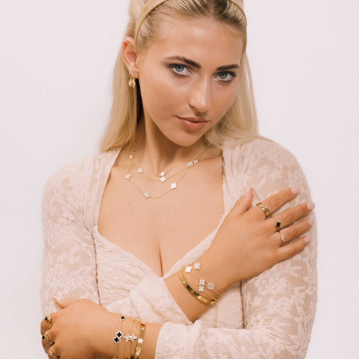 Clover Station MOP Bracelet