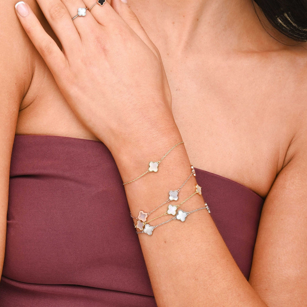 Clover Station MOP Bracelet