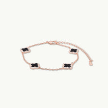 Clover Station Onyx Black Sapphire Bracelet