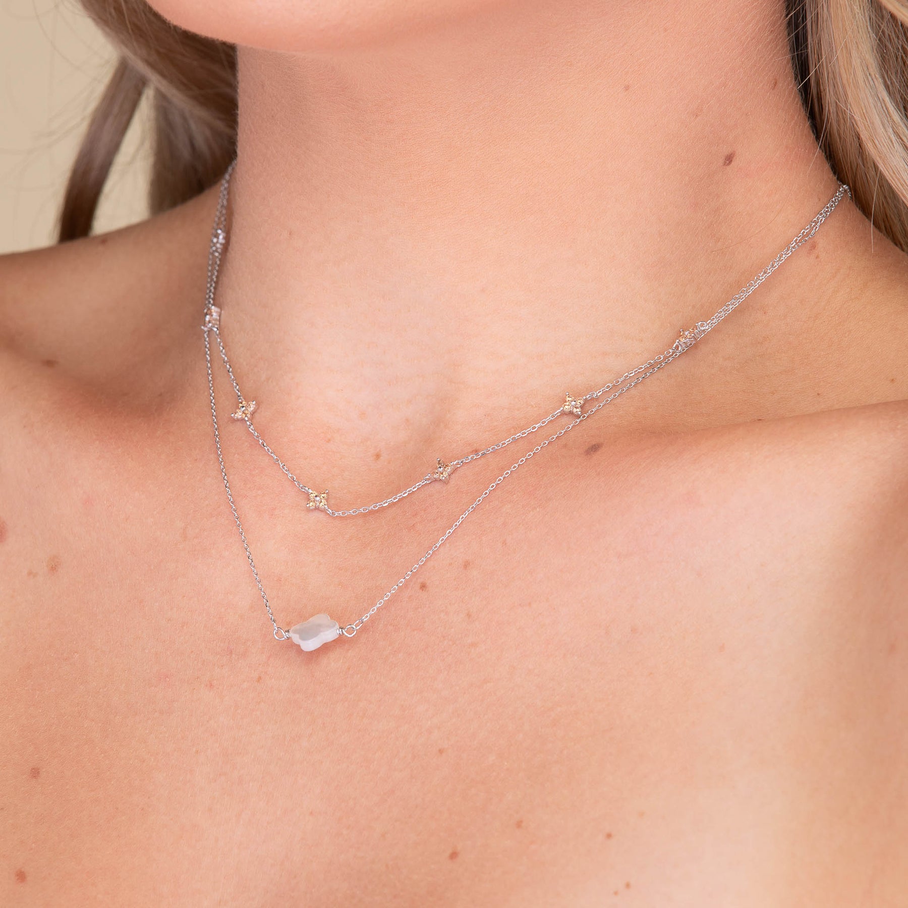 Clover Station Sapphire Necklace