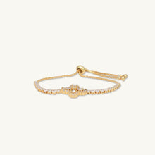 Clover Tennis Rainbow Zirconia Chain Bracelet