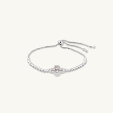 Clover Tennis Pink Zirconia Chain Bracelet