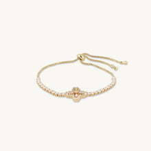 Clover Tennis Rainbow Zirconia Chain Bracelet