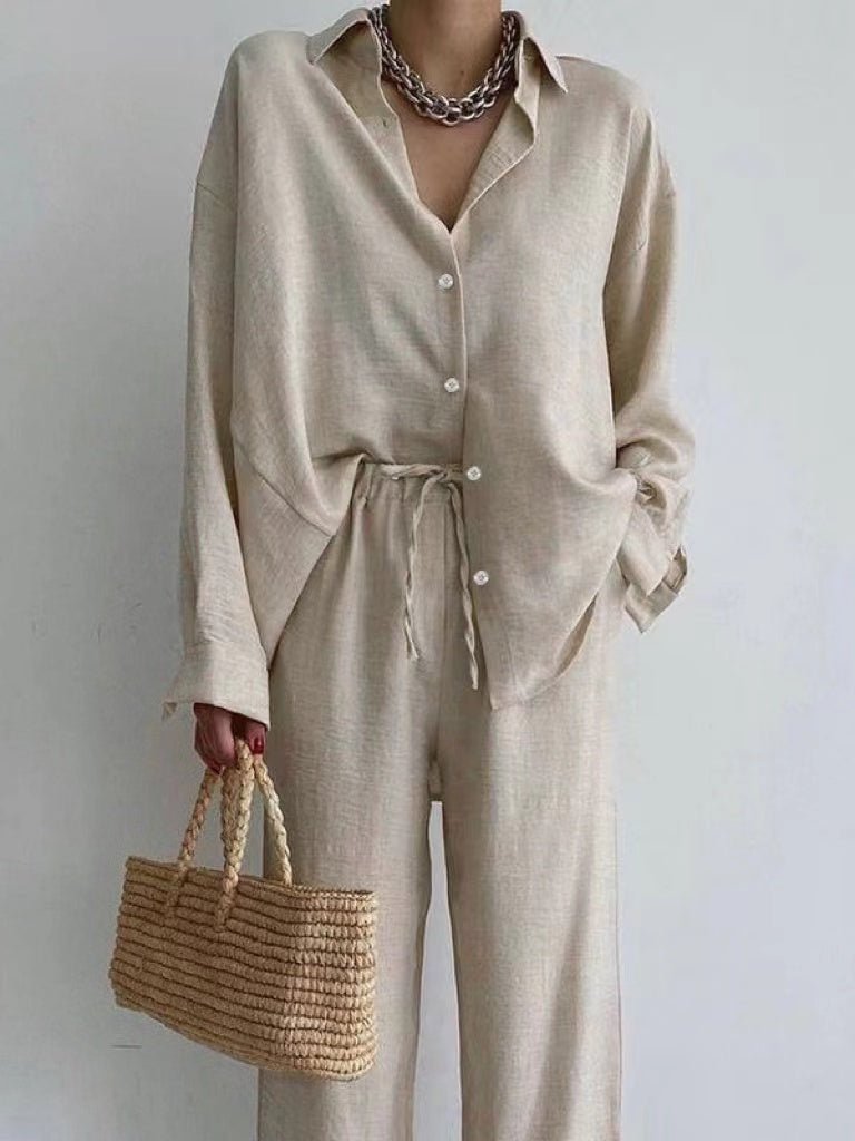 Summer Set Women Mei – Elegant Two-Piece Linen with Loose Fit & Breathable Comfort for Women