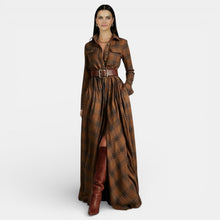 Women's Retro Dress - Long Sleeve and Belt