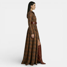 Women's Retro Dress - Long Sleeve and Belt