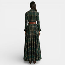 Women's Retro Dress - Long Sleeve and Belt