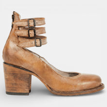 Women's Leather Block-Heel Sandals