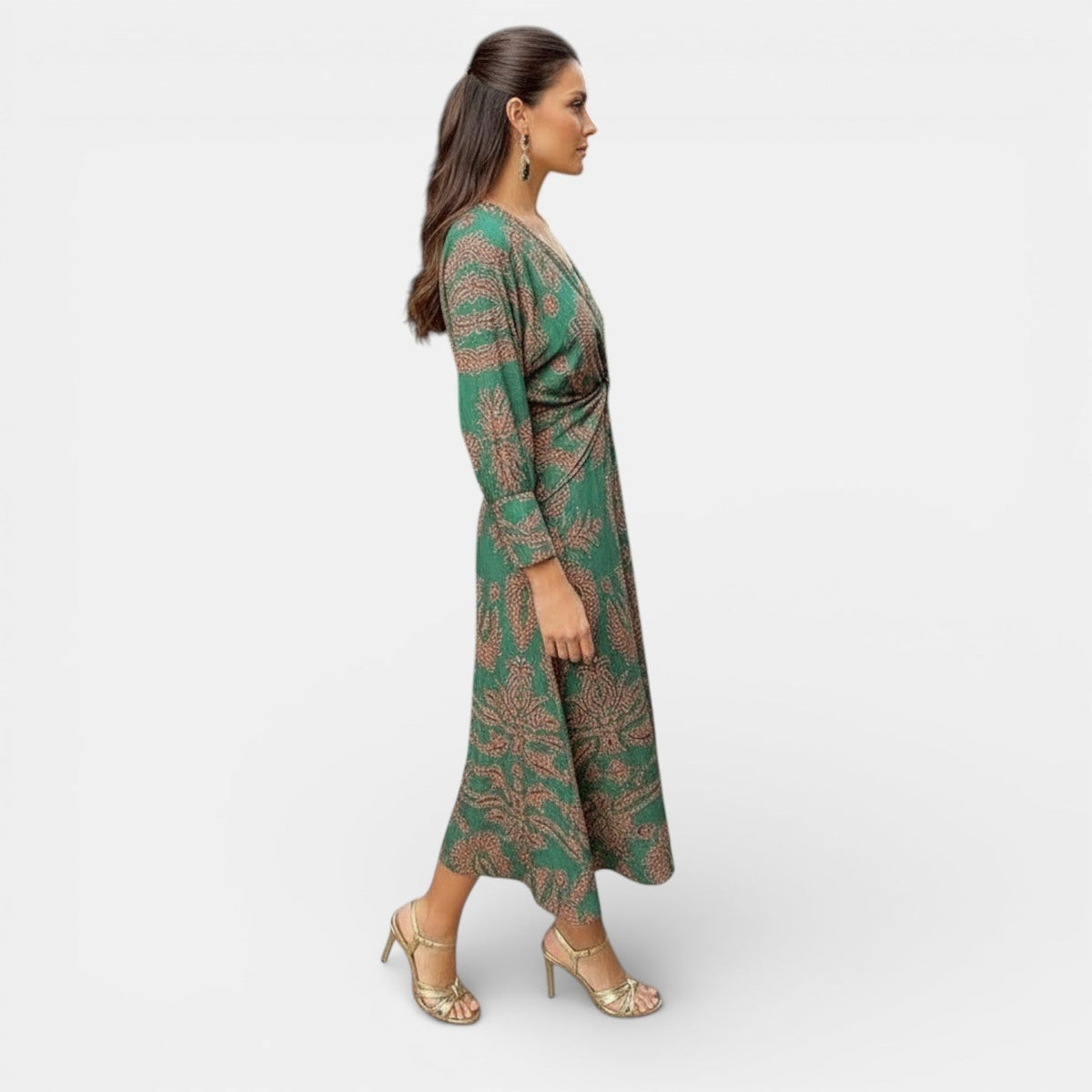 Elegant Floral Midi Dress