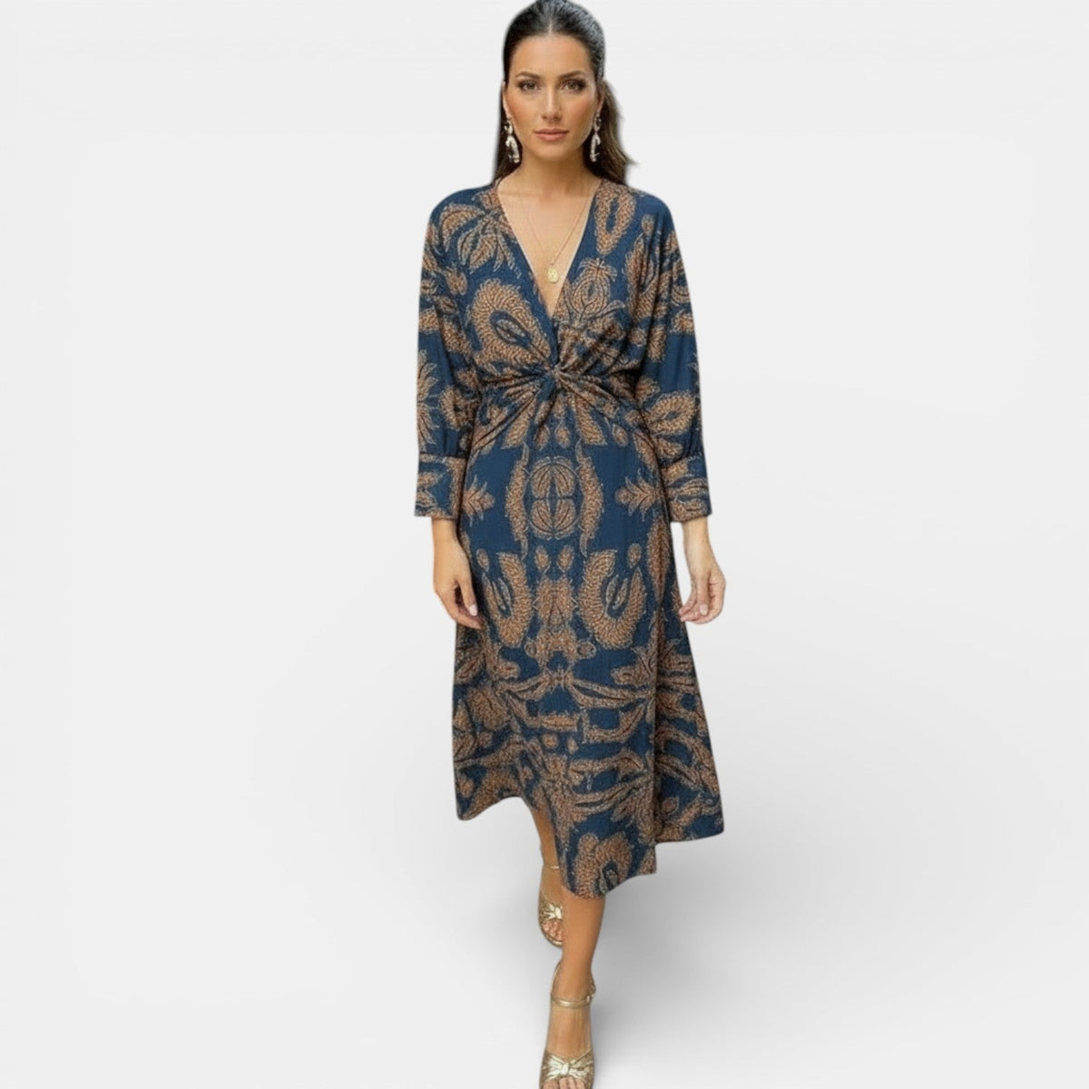 Elegant Floral Midi Dress