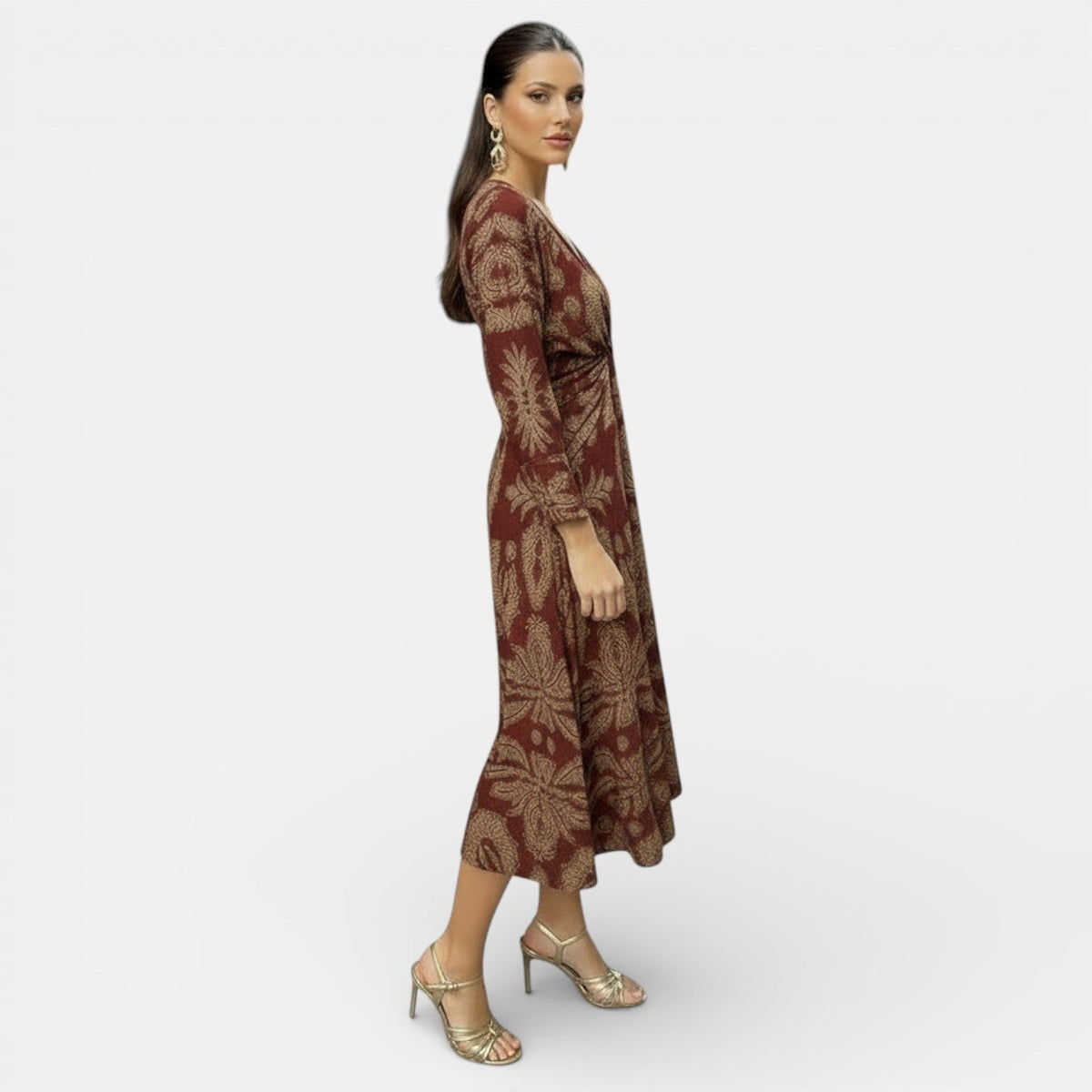 Elegant Floral Midi Dress