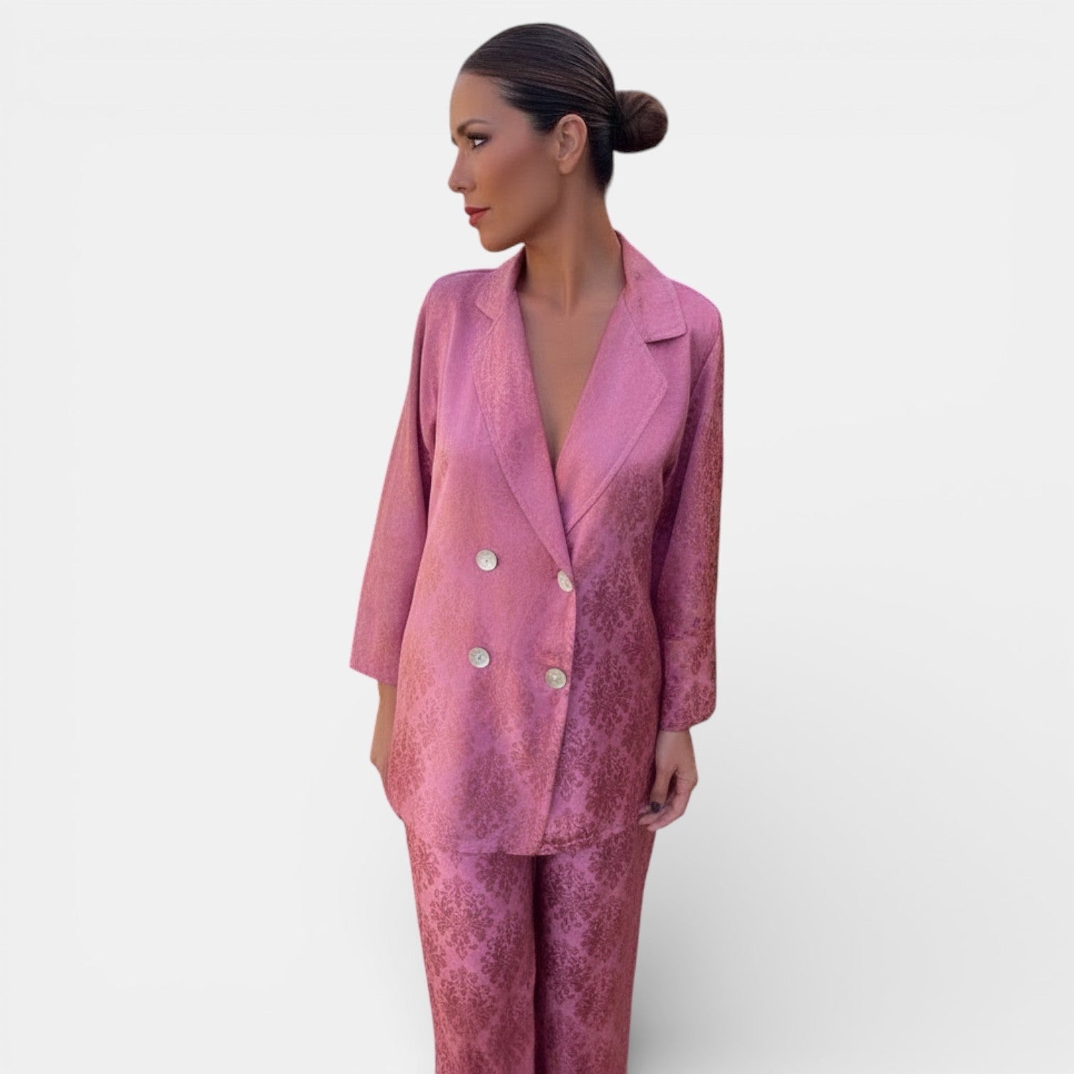 Women's Blazer and Wide-Leg Pant Set