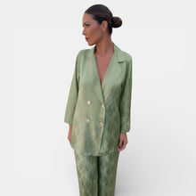 Women's Blazer and Wide-Leg Pant Set
