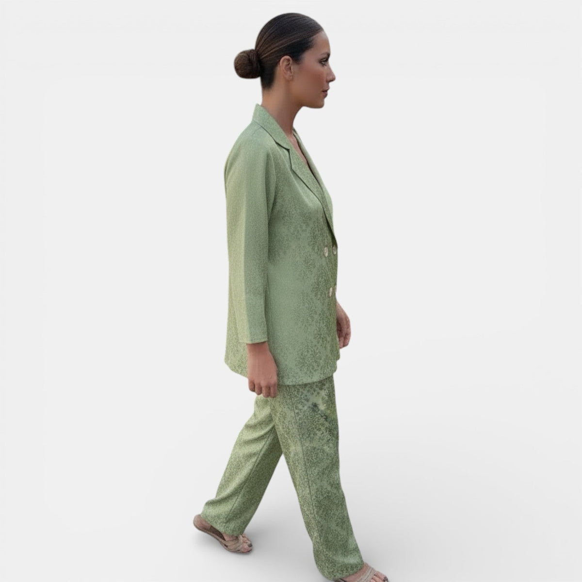 Women's Blazer and Wide-Leg Pant Set