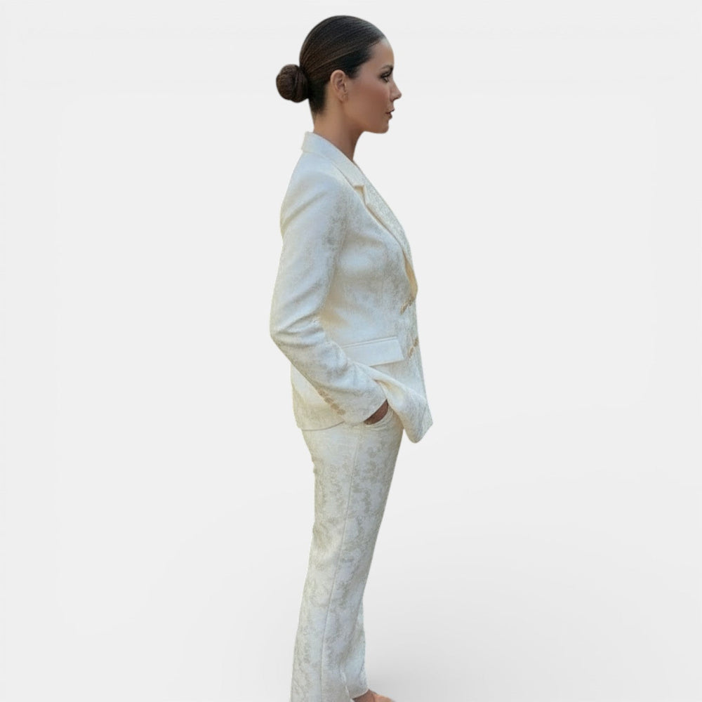 Women's Blazer and Wide-Leg Pant Set