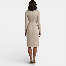 Women's Elegant V-Neck Midi Dress