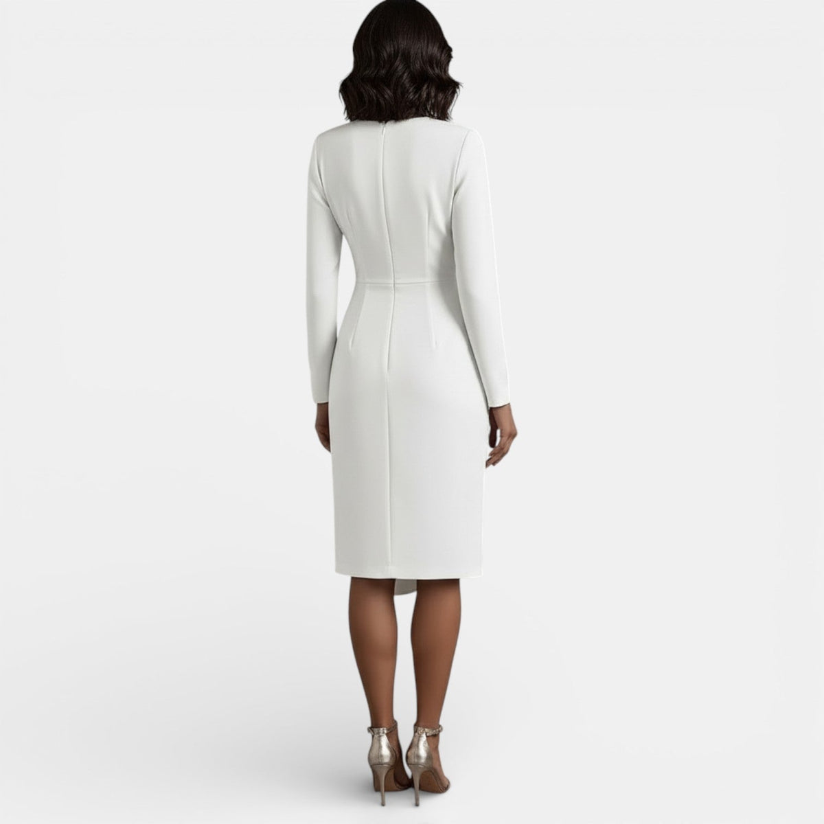 Women's Elegant V-Neck Midi Dress