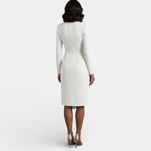 Women's Elegant V-Neck Midi Dress