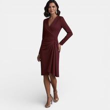Women's Elegant V-Neck Midi Dress