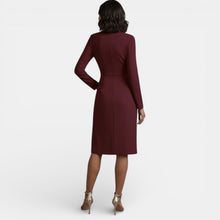 Women's Elegant V-Neck Midi Dress