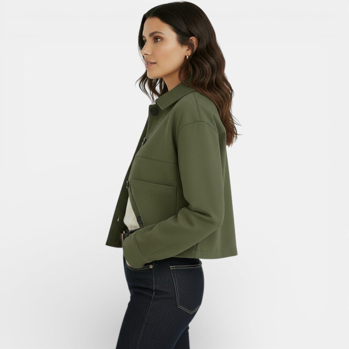 Women's Faux Suede Cropped Jacket