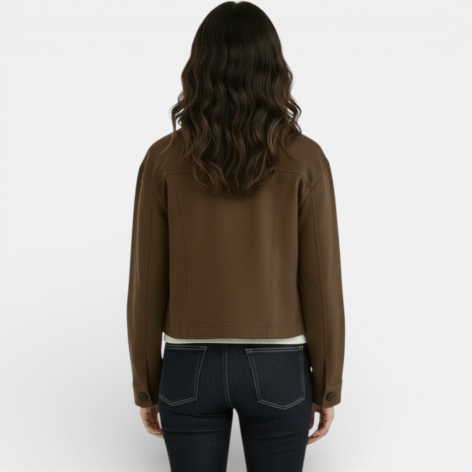 Women's Faux Suede Cropped Jacket