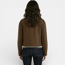 Women's Faux Suede Cropped Jacket