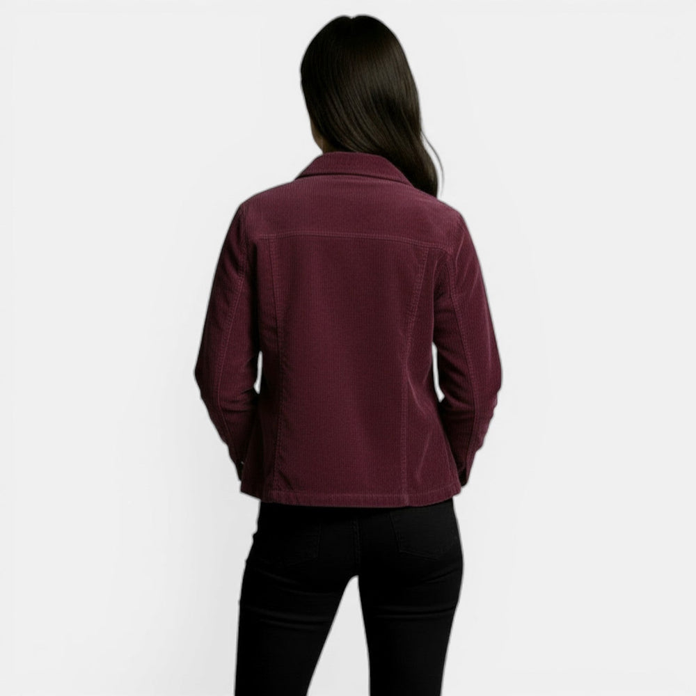 Women's Corduroy Mid-Season Coat