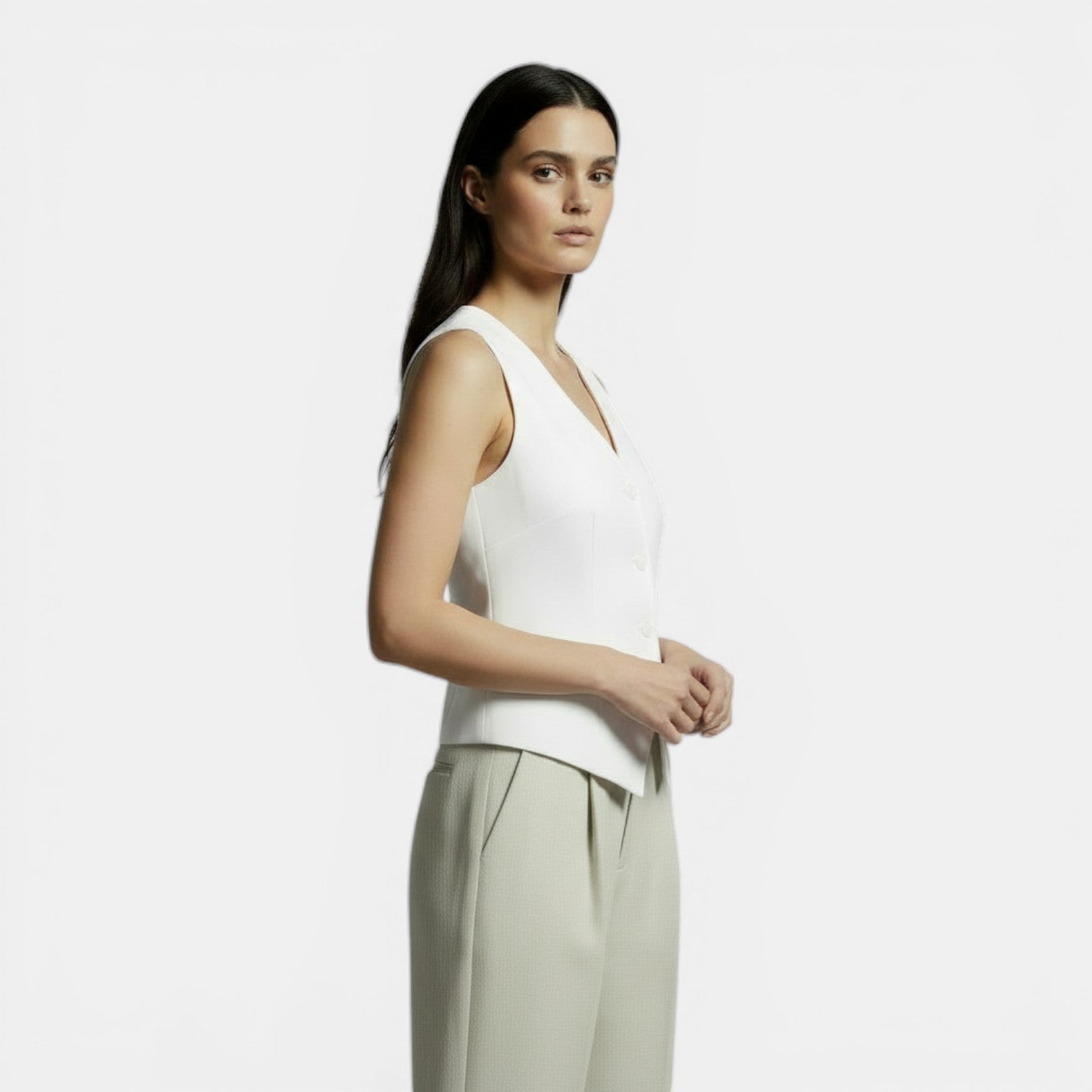 Women's Slim Fit Retro Elegant Vest – Casual and Sophisticated Fashion
