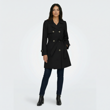 Women's Double-Breasted Midi Trench Coat for Mid-Season