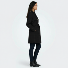 Women's Double-Breasted Midi Trench Coat for Mid-Season