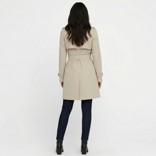 Women's Double-Breasted Midi Trench Coat for Mid-Season