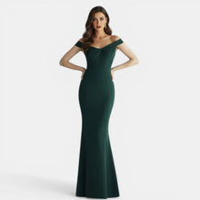 Off-the-Shoulder Form-Fitting Maxi Dress