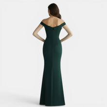 Off-the-Shoulder Form-Fitting Maxi Dress