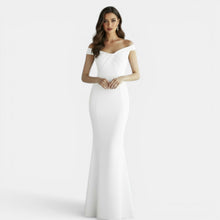 Off-the-Shoulder Form-Fitting Maxi Dress