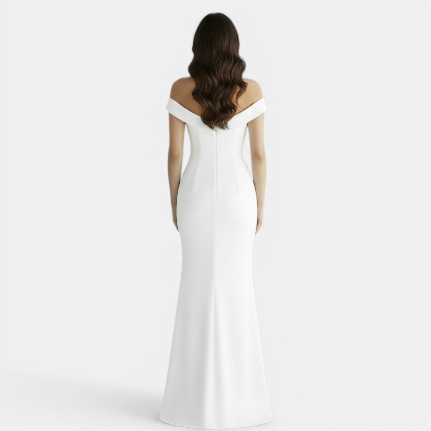 Off-the-Shoulder Form-Fitting Maxi Dress