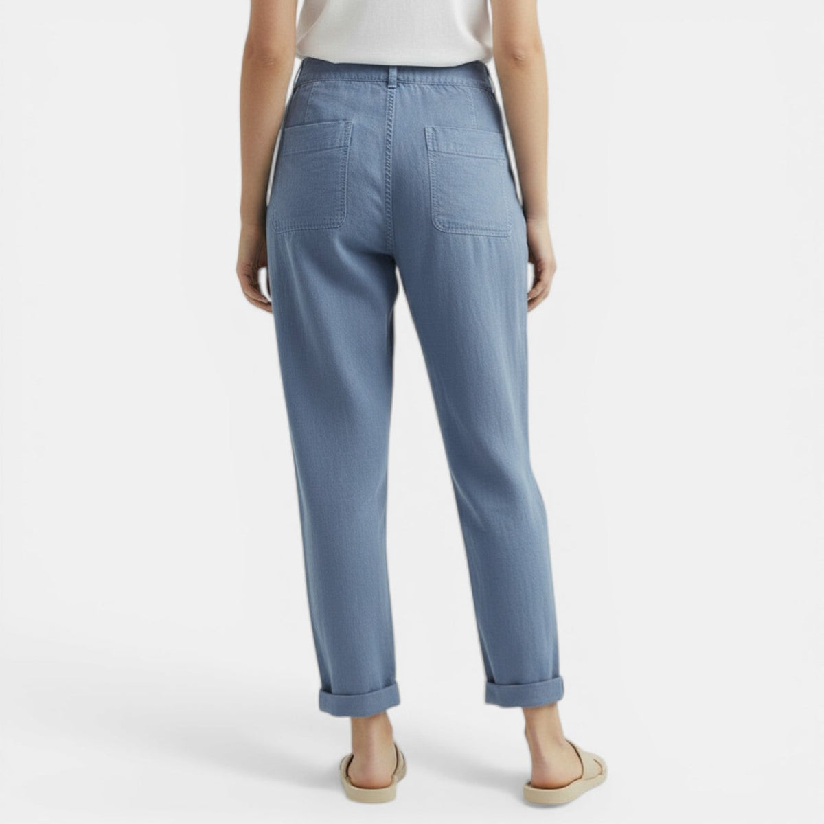 Women's Wide-Leg Cotton Linen Casual Pants