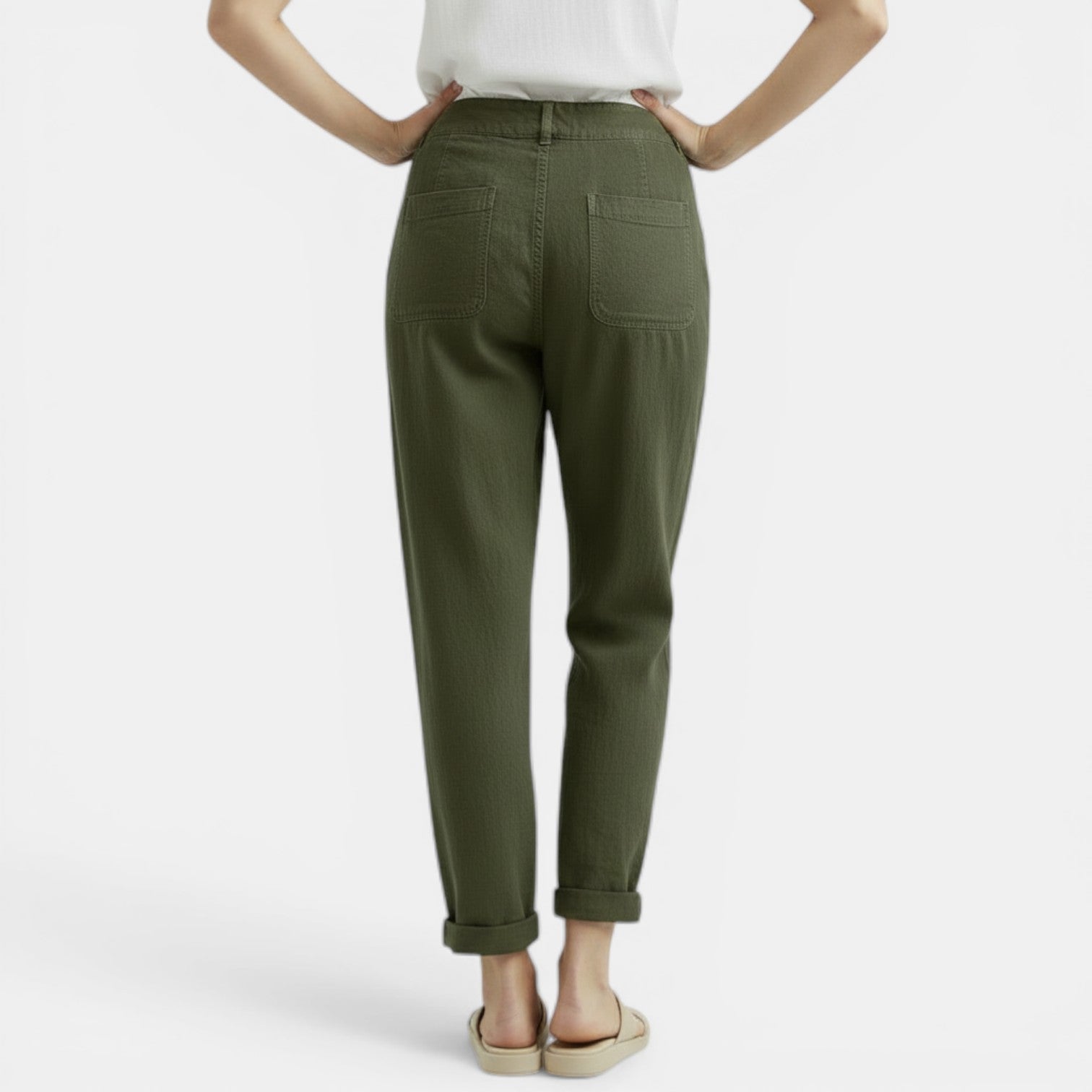 Women's Wide-Leg Cotton Linen Casual Pants
