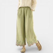 Women's Summer Linen and Cotton Wide-Leg Pants