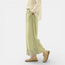 Women's Summer Linen and Cotton Wide-Leg Pants