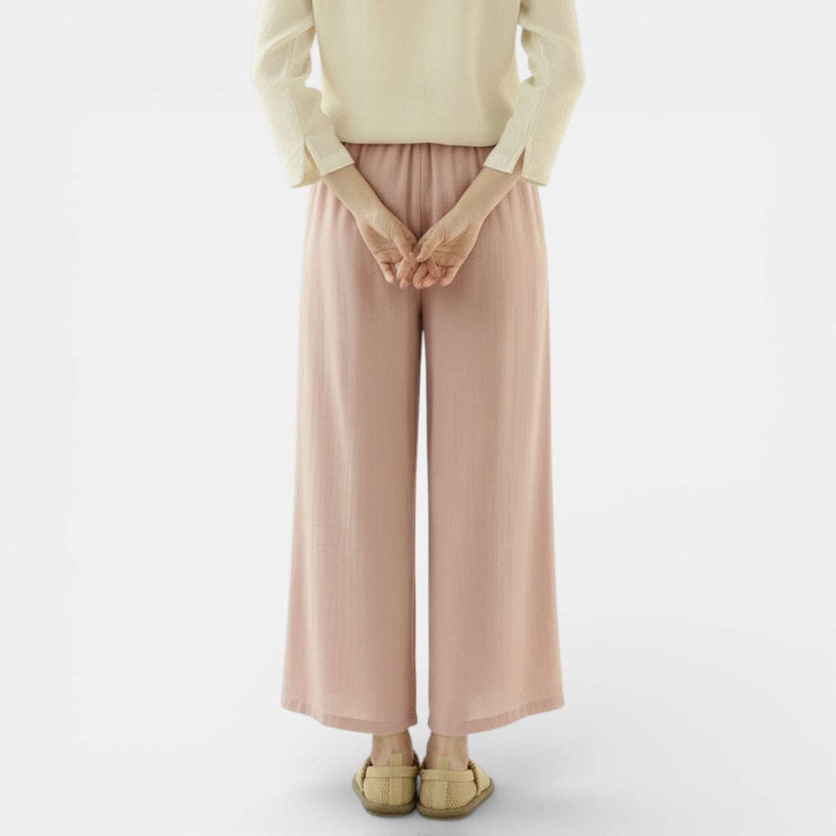Women's Summer Linen and Cotton Wide-Leg Pants