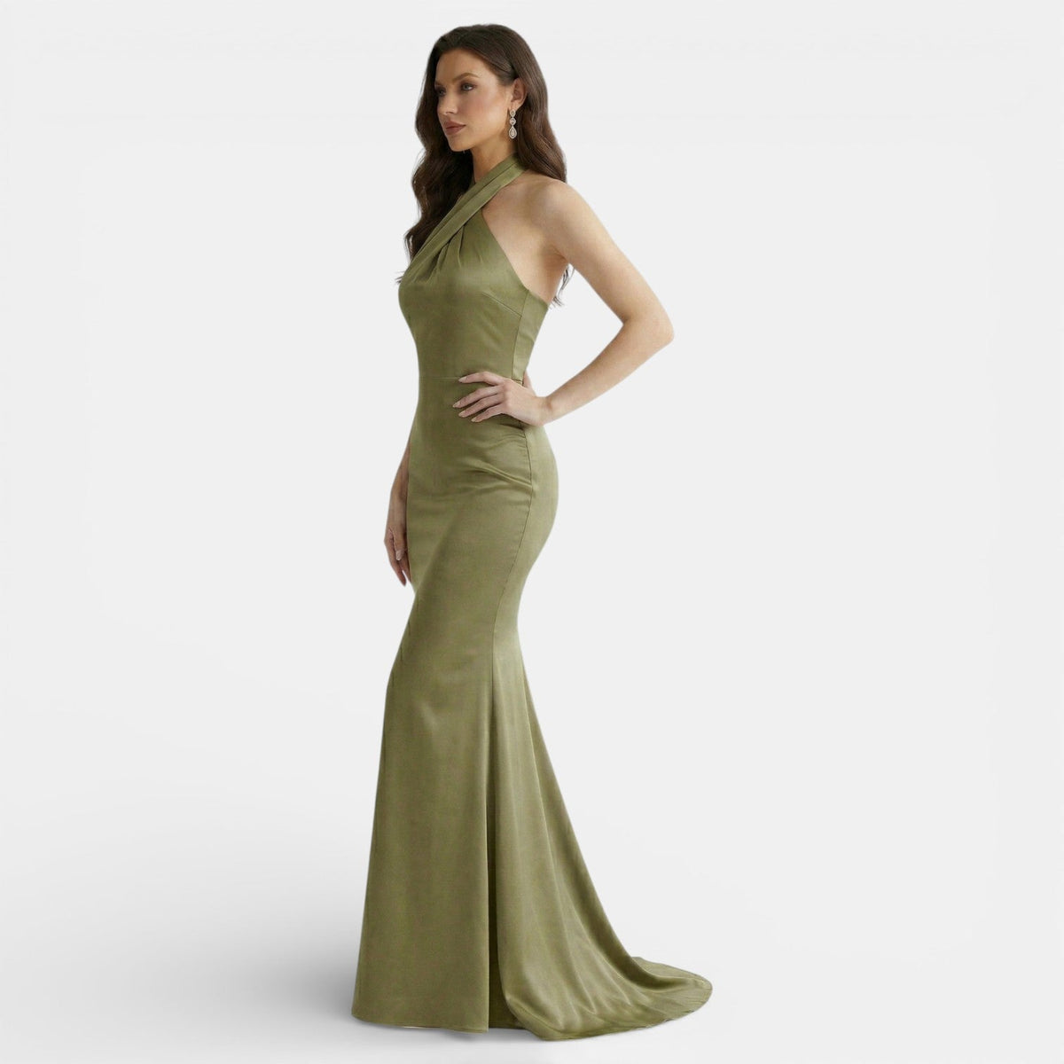 Women's Halter Neck Bodycon Maxi Dress