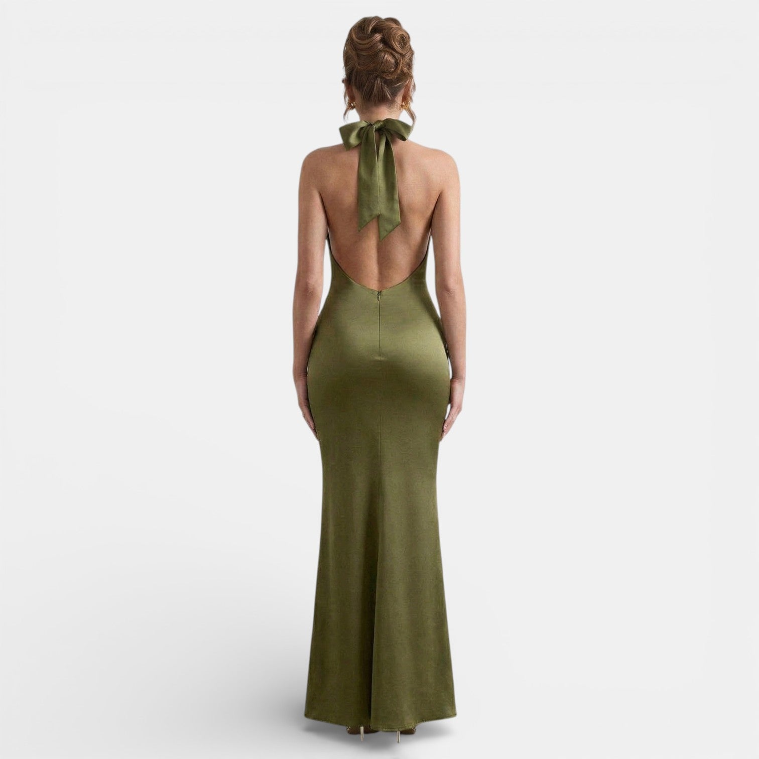 Women's Halter Neck Bodycon Maxi Dress