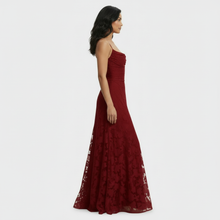 Women's Floral Open Back Long Party Dress