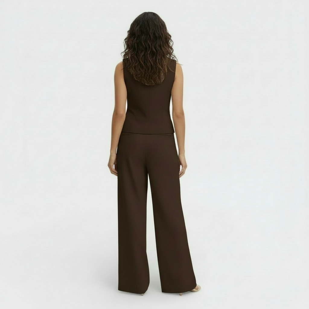 Elegant Women's Vest and Pants Set